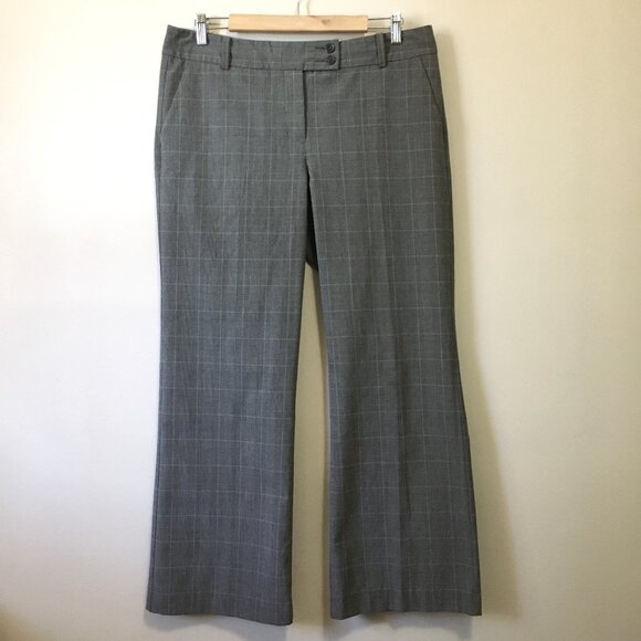 Wide Leg Low-Rise Plaid Dress Pants - Picture 1 of 12